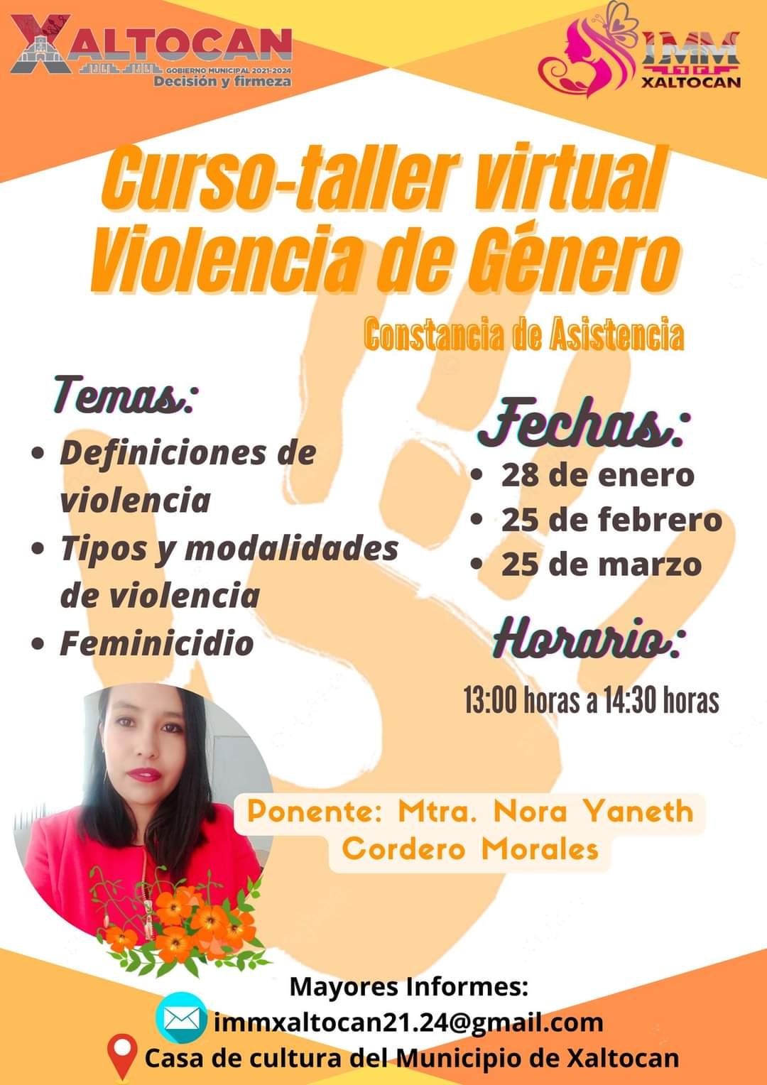 Xaltocan te invita al curso-taller «Violencia de género»