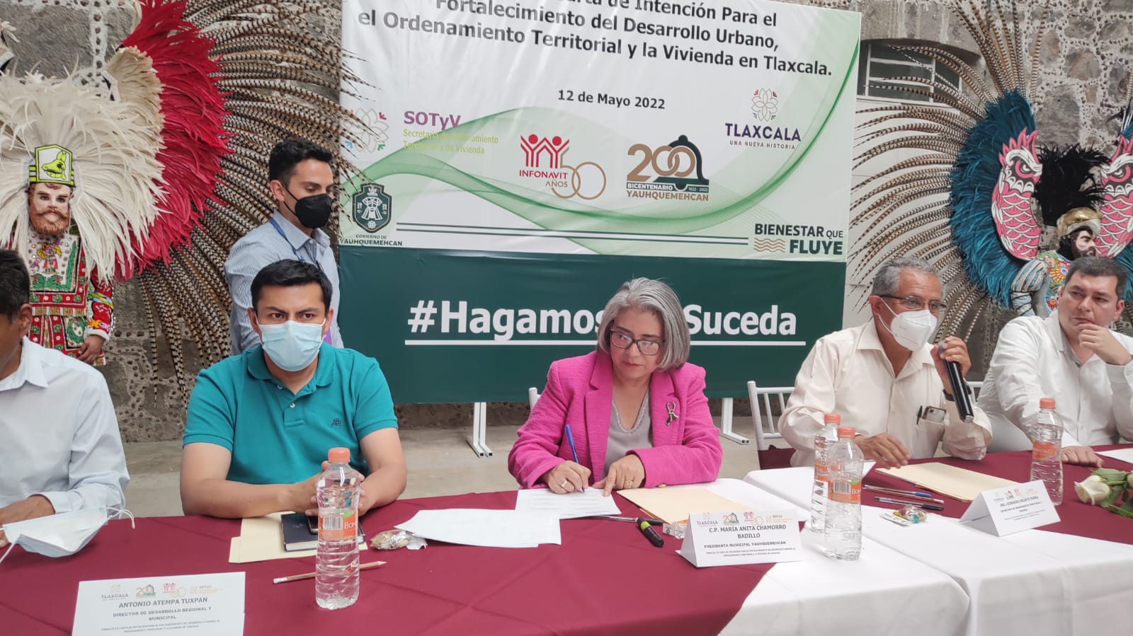 Alcaldesa de Yauhquemehcan firma, Carta de Intención para el Fortalecimiento del Desarrollo Urbano