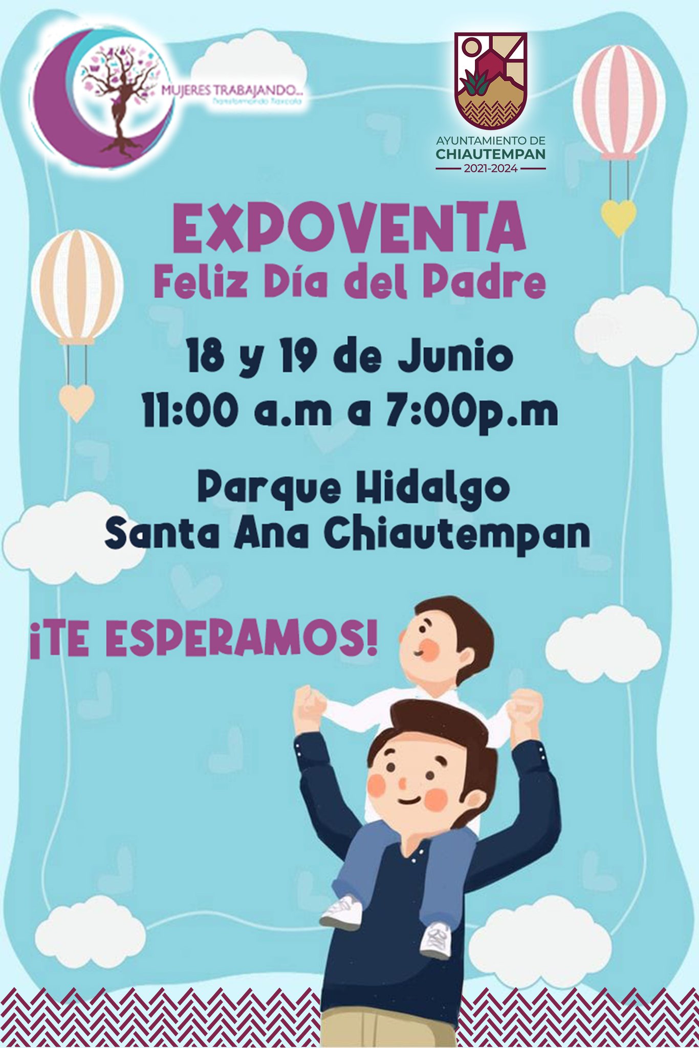 Expoventa «Feliz Día del Padre» en Chiautempan