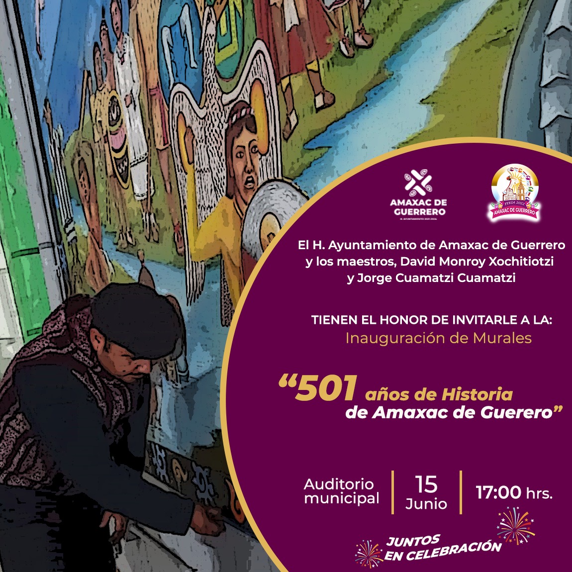 Ayuntamiento de Amaxac te invita a la inauguración de murales